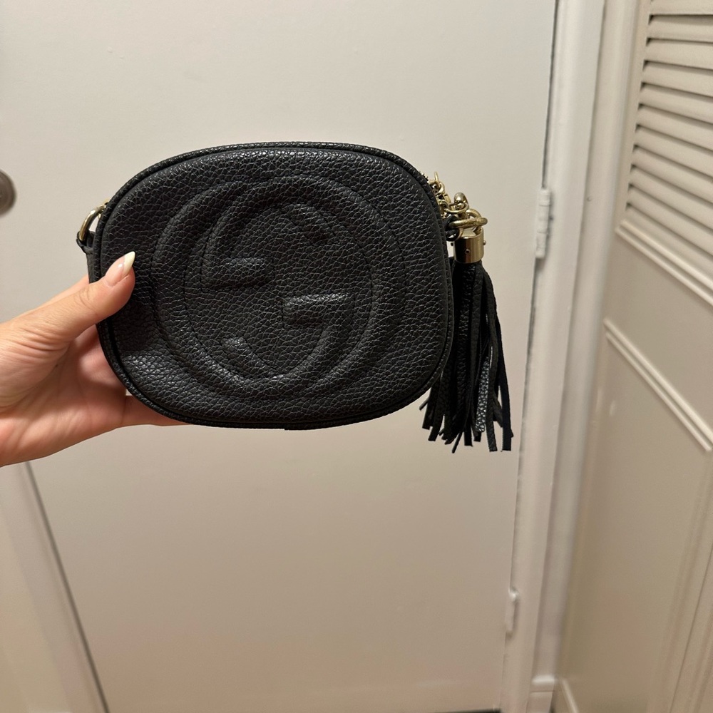 Black Gucci Leather Crossbody Bag